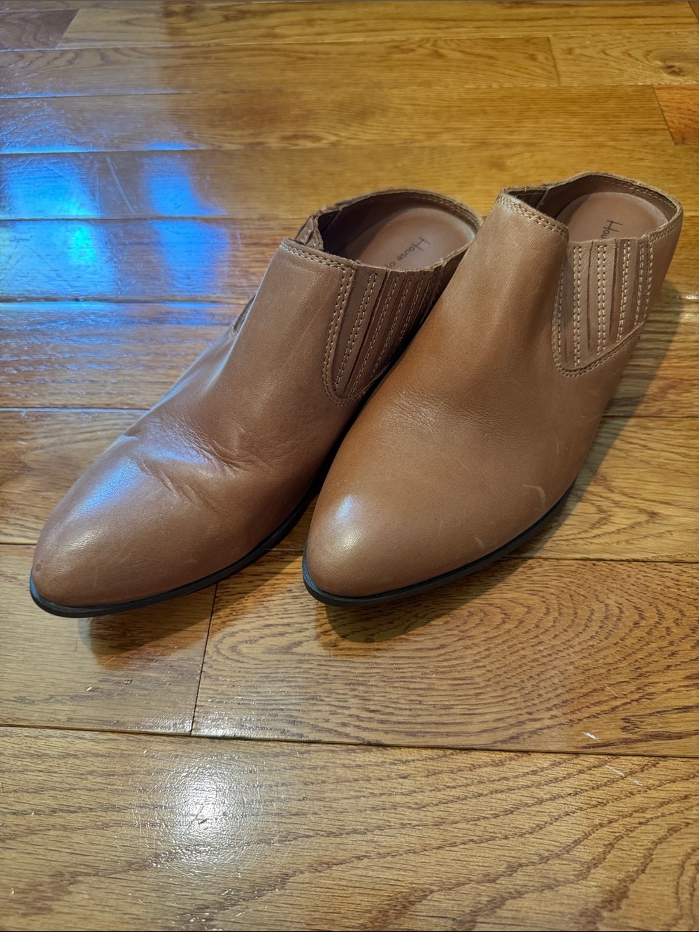 House of Harlow 1960 Women’s Slip-on Brown Leather Pointed Booties for Fall
